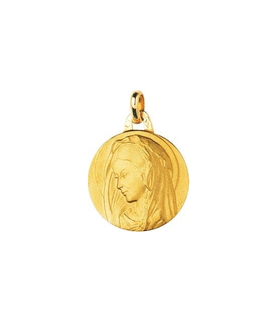 Médaille vierge ronde or jaune