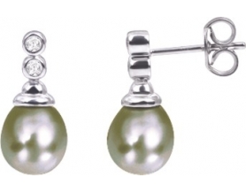 Boucles d’oreilles perles de Tahiti 0.08 carat