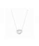 Collier et pendentif en Métal Rhodié  Argenté Femm