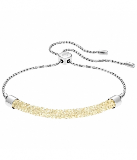 bracelet Acier et Cristal Doré Femme