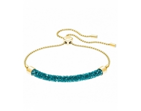 bracelet Métal Doré et Cristal Bleu Turquoise  Fem