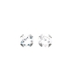 Boucles d’oreilles 4 griffes 5 mm or blanc